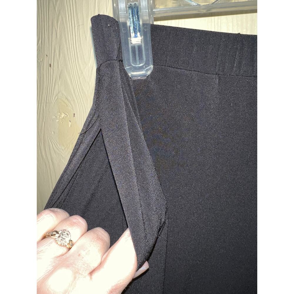 Susan Graver Black Cropped Pants with Side Slits - Picture 8 of 11